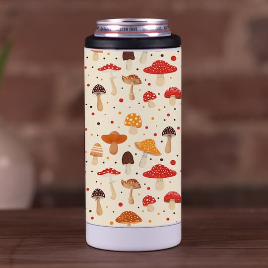 Cutie Mushroom Pattern 12oz. Koozie